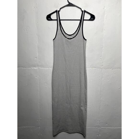NEW H&M Womens Black White Striped Midi/ Maxi Dress Size Small - Picture 5 of 6